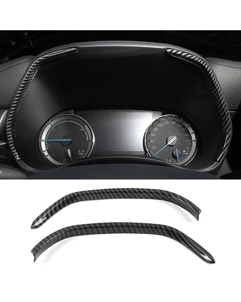 Navigation Panel Frame Für Toyota Für Highlander XU70 2022 Auto Innen Zubehör Leisten Dashboard Meter Instrument Panel Rahmen Trim Re Aufkleber Decoration Panel Trim Accessories(Carbon Fiber Color) von PJJUHS