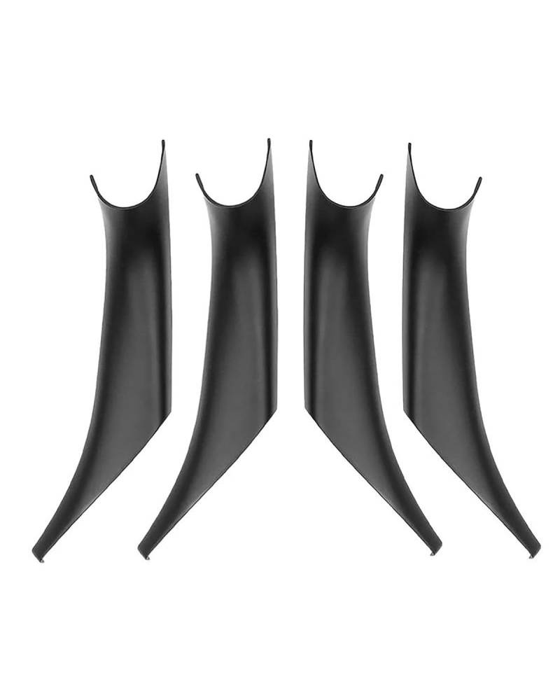 Navigation Panel Frame Für X3 für X4 G01 G02 2018 2019 2020 2021 2022, Paar Innentürgriffverkleidungen links und rechts, mattschwarz, Carbonfaser-Stil Decoration Panel Trim Accessories(4x Matte Black) von PJJUHS