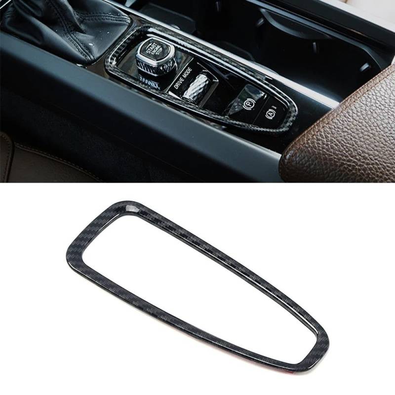 Navigation Panel Frame Für XC60 2018-2022 Kohlefaserfarbe AT-Getriebe Schalttafelrahmenverkleidung ABS Autoinnenausstattung Dekorationsverkleidung Decoration Panel Trim Accessories(Carbon Fiber Color) von PJJUHS