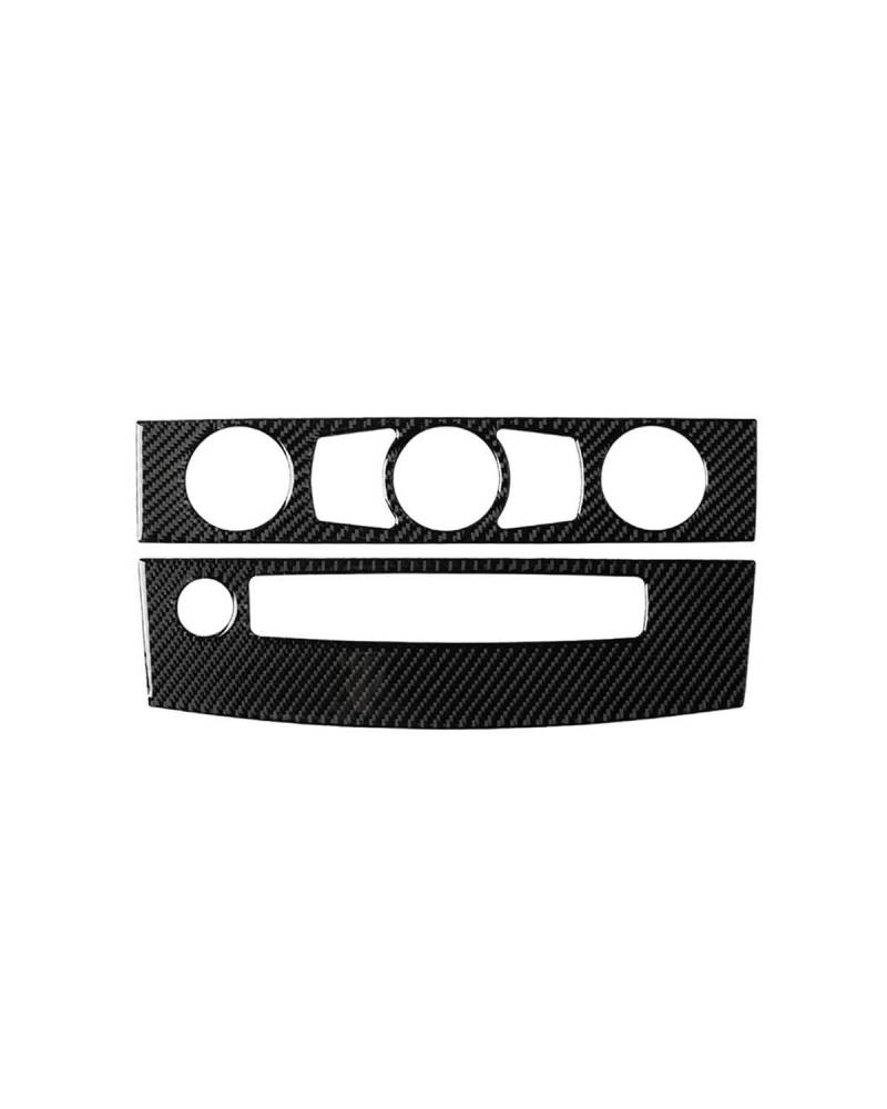 PJJUHS Navigation Panel Frame E60 5er Serie 2008-10 Innenausstattung Voiture Auto-CD-Panelverkleidung Mittelkonsolenabdeckung Kohlefaser-Aufkleberverkleidung Decoration Panel Trim Accessories(A) von PJJUHS