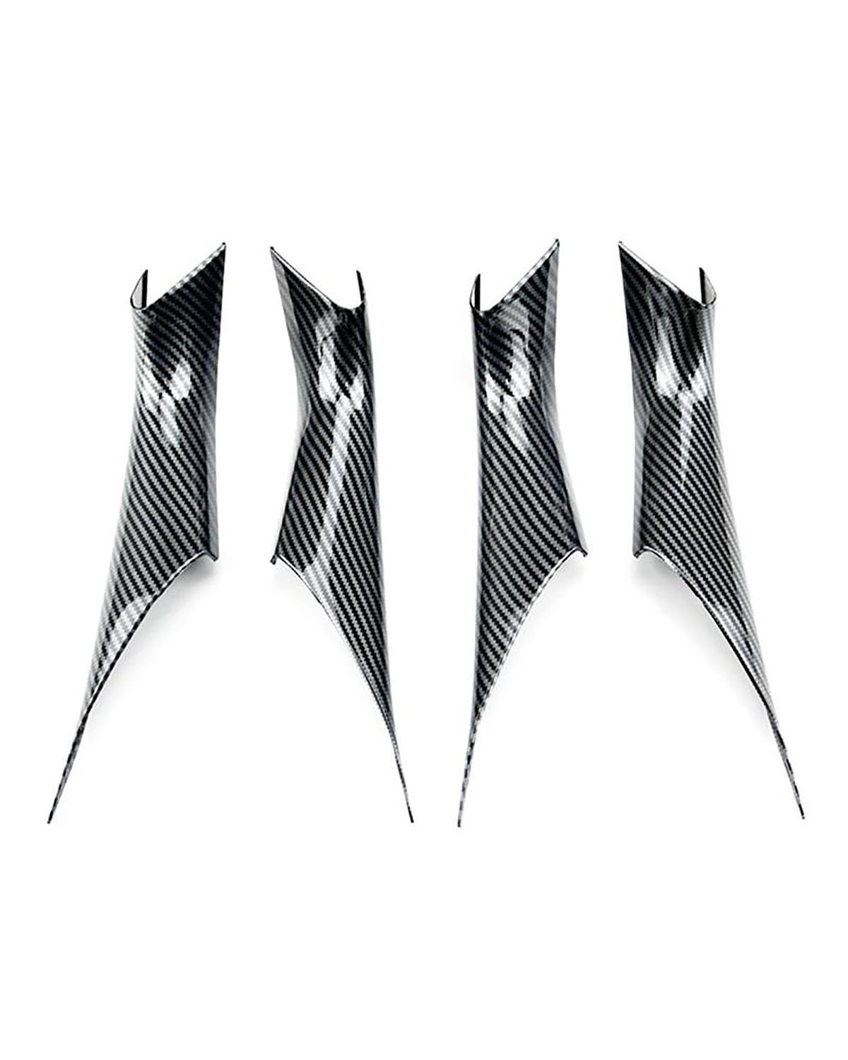 PJJUHS Navigation Panel Frame Für 5er G30 G38 2018-2023 Mattschwarze Carbonfaser-Optik 2-TLG./4-TLG. Innentür-Zuggriff-Zierabdeckung Decoration Panel Trim Accessories(4Pcs Carbon Fiber) von PJJUHS