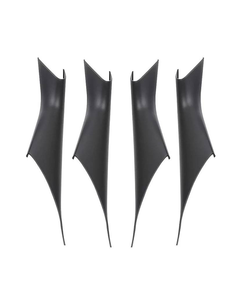 PJJUHS Navigation Panel Frame Für 5er G30 G38 2018-2023 Mattschwarze Carbonfaser-Optik 2-TLG./4-TLG. Innentür-Zuggriff-Zierabdeckung Decoration Panel Trim Accessories(4Pcs Matte Black) von PJJUHS