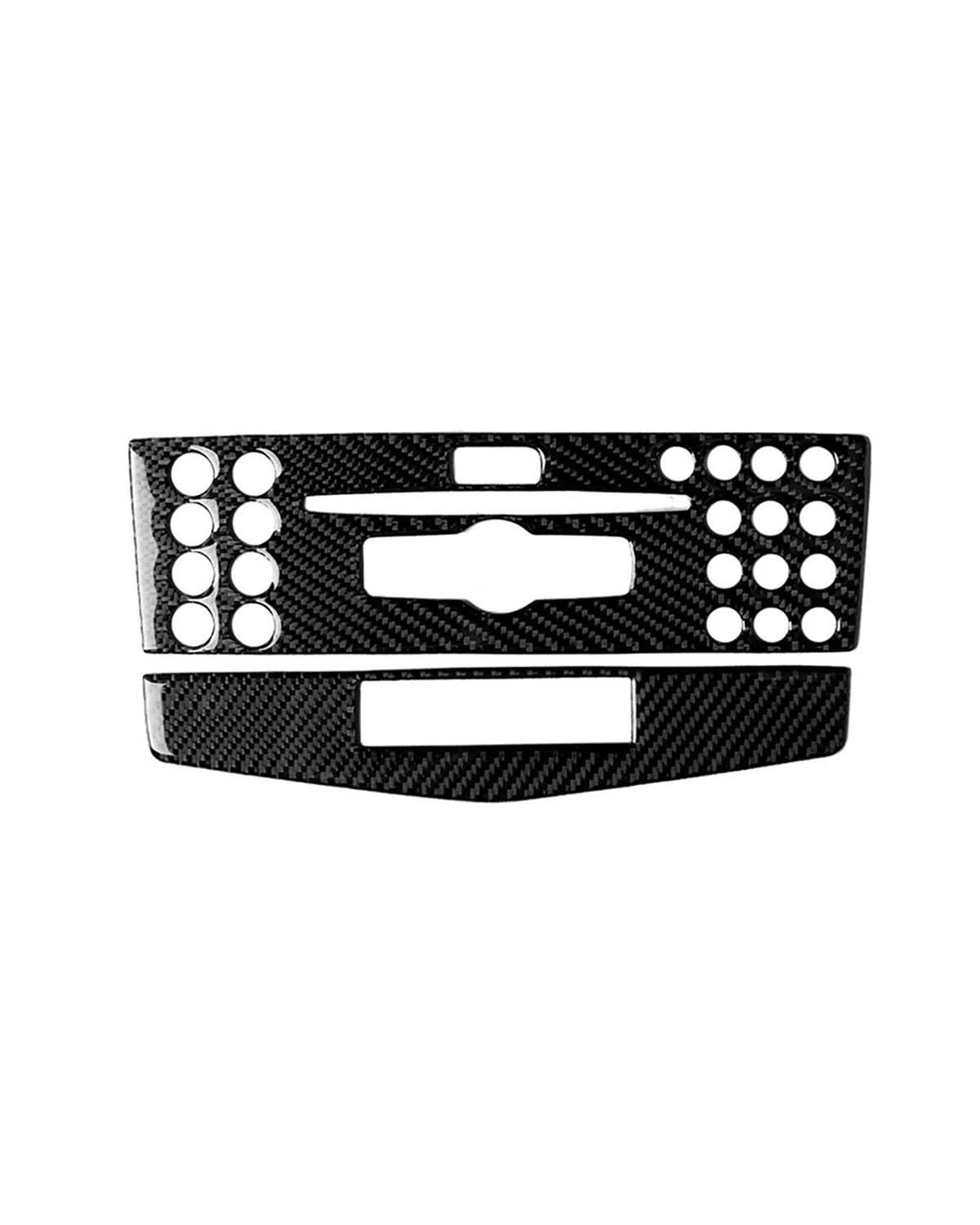 PJJUHS Navigation Panel Frame Für Benz Für C-Klasse W204 2007-2010 Carbon Fiber Auto Innendekoration Mittelkonsole CD Panel Aufkleber Zierabdeckung Decoration Panel Trim Accessories(Type 2) von PJJUHS