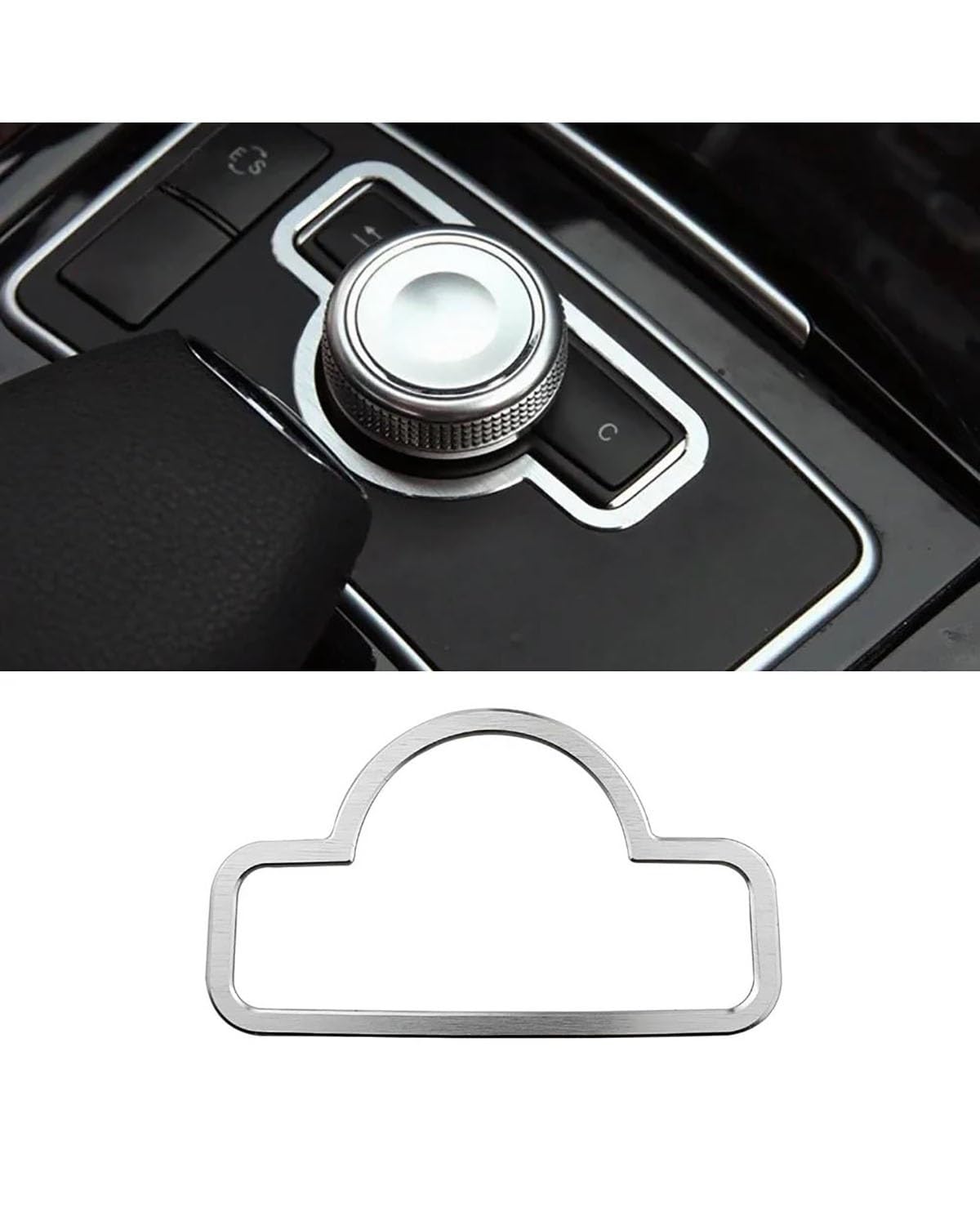 PJJUHS Navigation Panel Frame Für Benz Für E-Klasse 2011-2013 E200L E260L E300L Innenausstattung Autozubehör Chrom-Styling Auto Mittelkonsole Abdeckung Verkleidung Decoration Panel Trim Accessories von PJJUHS