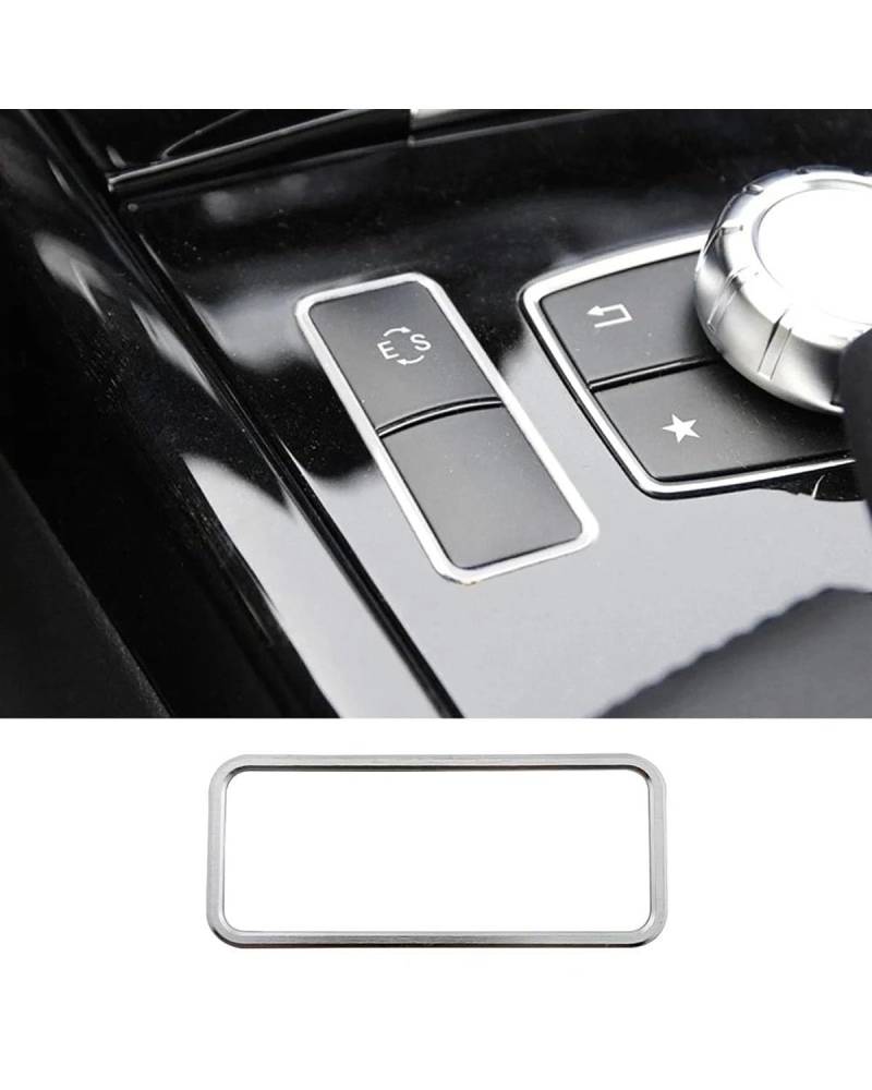 PJJUHS Navigation Panel Frame Für Benz Für E Klasse W212 E200L E260L E300L 2014 2015 Chrom Autozubehör Gebürstetes Aluminium ES Tastenabdeckung Zierrahmen Decoration Panel Trim Accessories von PJJUHS
