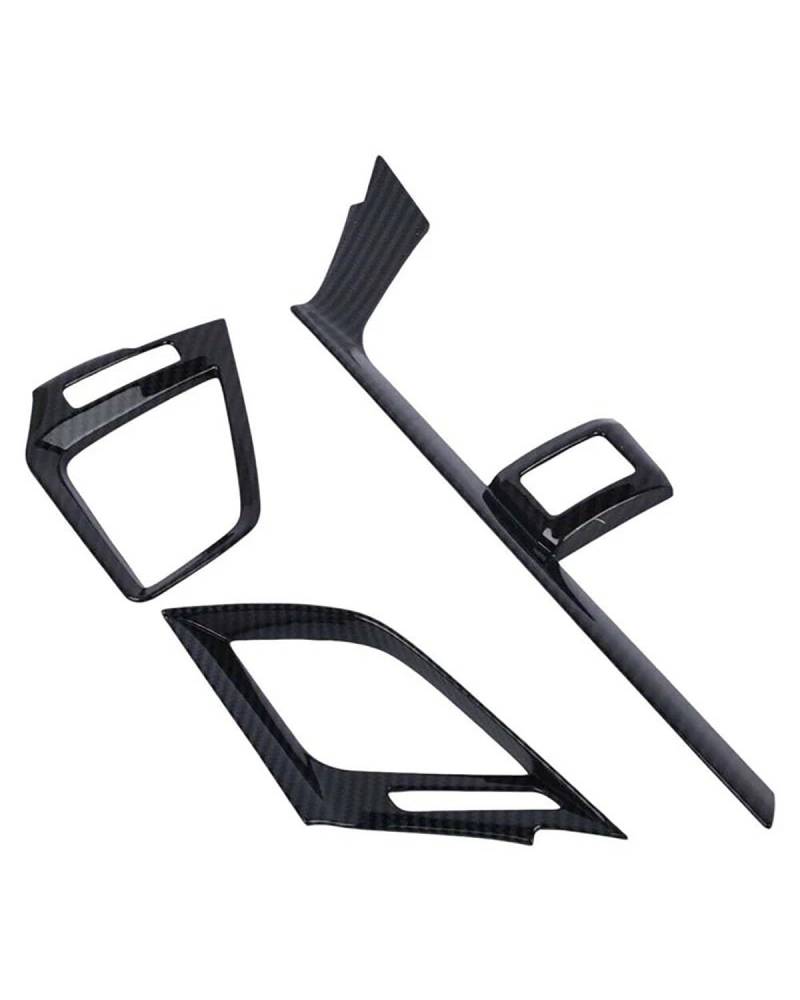 PJJUHS Navigation Panel Frame Für Civic 10. 2016 2017-2020 2021 Carbon Look Dekoration Zubehör 3-TLG. LHD Auto Armaturenbrett Entlüftungsabdeckung Verkleidung Decoration Panel Trim Accessories von PJJUHS