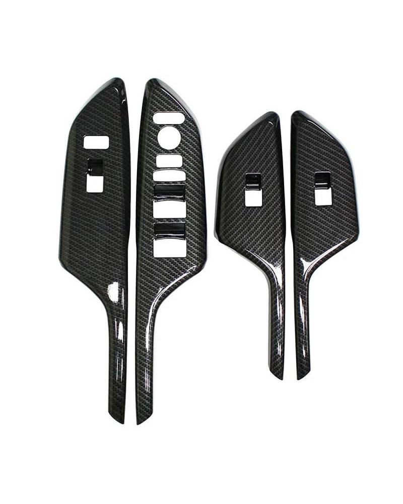 PJJUHS Navigation Panel Frame Für Civic 2016-2018 2019 2020 ABS Dekoration Interior Styling Zubehör 4Pcs Auto Fensterheber Schalter Panel Abdeckung Trim Decoration Panel Trim Accessories von PJJUHS