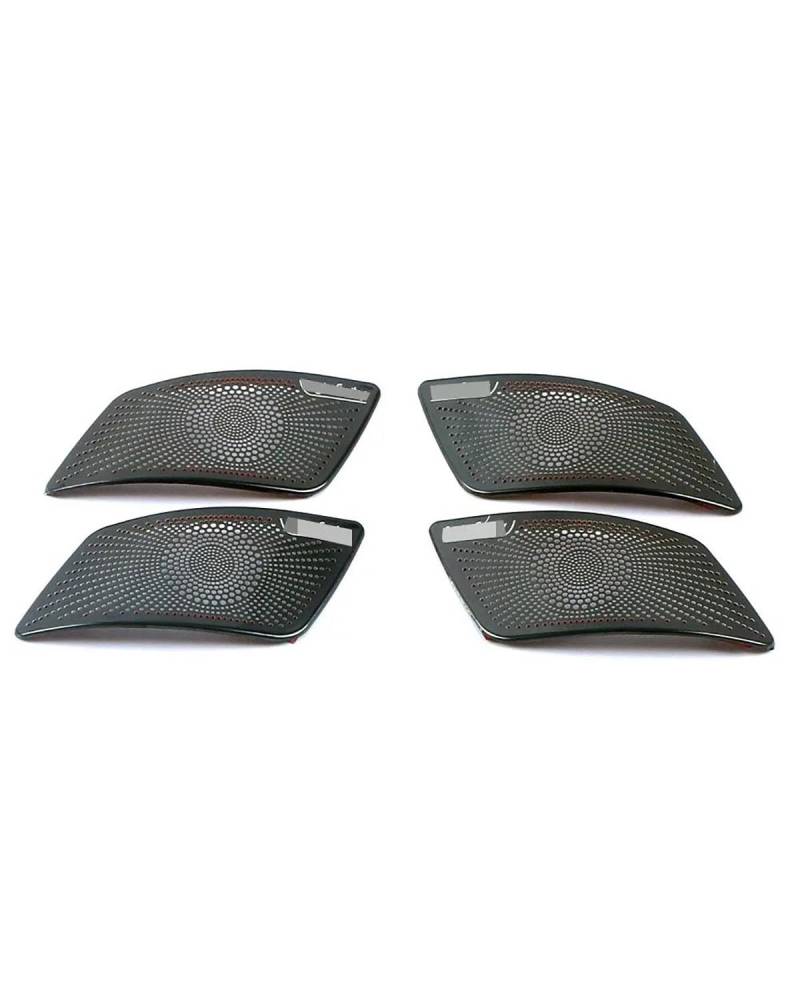 PJJUHS Navigation Panel Frame Für GWM Tank 300 2022 2023 Innentürgriff Lautsprecher Audio Lautsprecherabdeckung Verkleidung Innenzubehör Edelstahlkappe Decoration Panel Trim Accessories(Black) von PJJUHS
