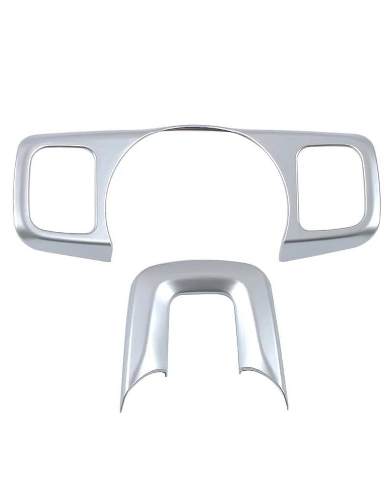 PJJUHS Navigation Panel Frame Für GWM Tank 300 2022 2023 RHD LHD Carbon Lenkrad Rahmen Abdeckung Trim Innen Zubehör Schwarz Holzmaserung Dekoration Re Decoration Panel Trim Accessories(Matte Silver) von PJJUHS