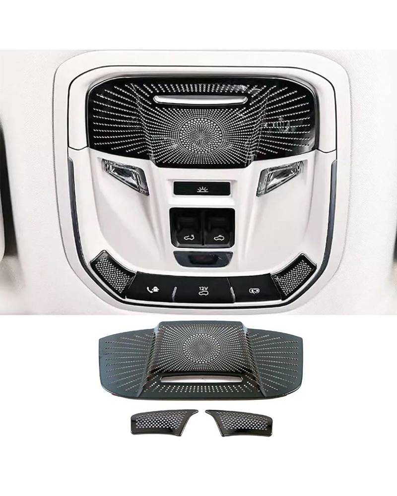 PJJUHS Navigation Panel Frame Für GWM Tank 300 2022 2023 Zubehör Autotür Lautsprecherabdeckung Verkleidung Frontleseton Horn Anti Hit Edelstahlkappe Decoration Panel Trim Accessories(Style D) von PJJUHS