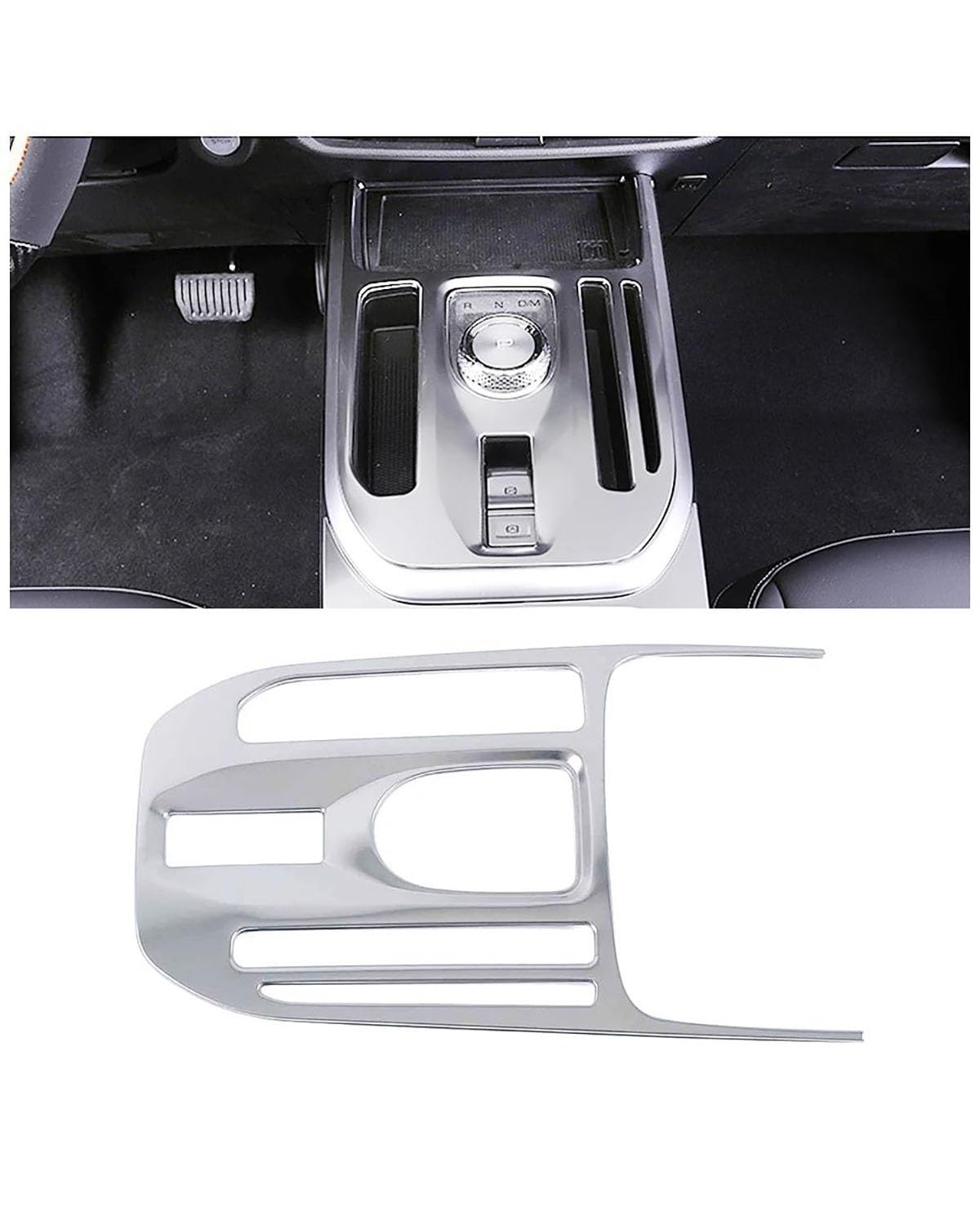 PJJUHS Navigation Panel Frame Für Haval Jolion 2021 2022 Auto Center Control Getriebe Shift Panel Dekorieren Abdeckung Trim Edelstahl Aufkleber Innen Zubehör Decoration Panel Trim Accessories(Silver) von PJJUHS