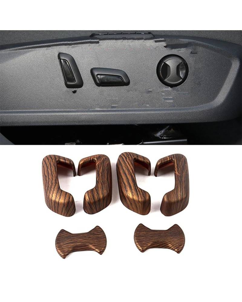 PJJUHS Navigation Panel Frame Für ID.4 ID4 2021 2022 2023 Auto Innenteil Holzmaserung Re Dashboard AC Steckdose Tür Armlehne Schalter Taste Trim Decoration Panel Trim Accessories(Style C) von PJJUHS