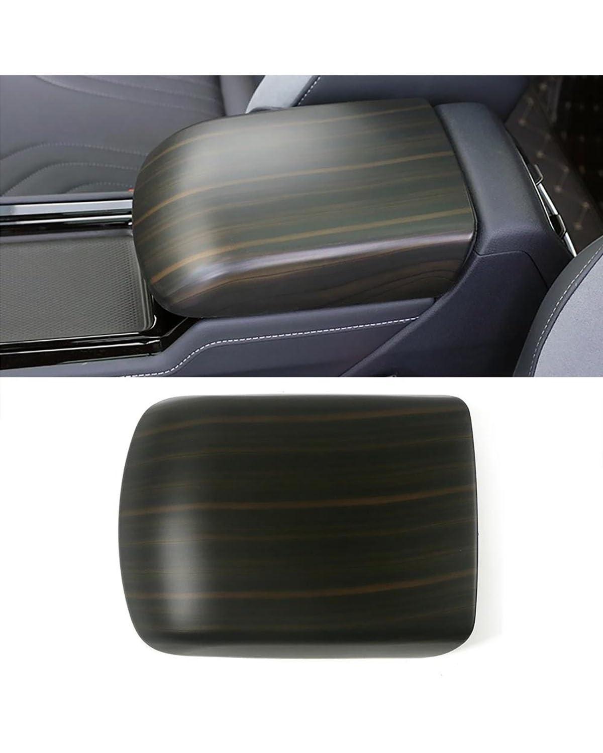 PJJUHS Navigation Panel Frame Für ID.4 ID4 2021 2022 2023 Auto Innenteil Holzmaserung Re Dashboard AC Steckdose Tür Armlehne Schalter Taste Trim Decoration Panel Trim Accessories(Style I) von PJJUHS