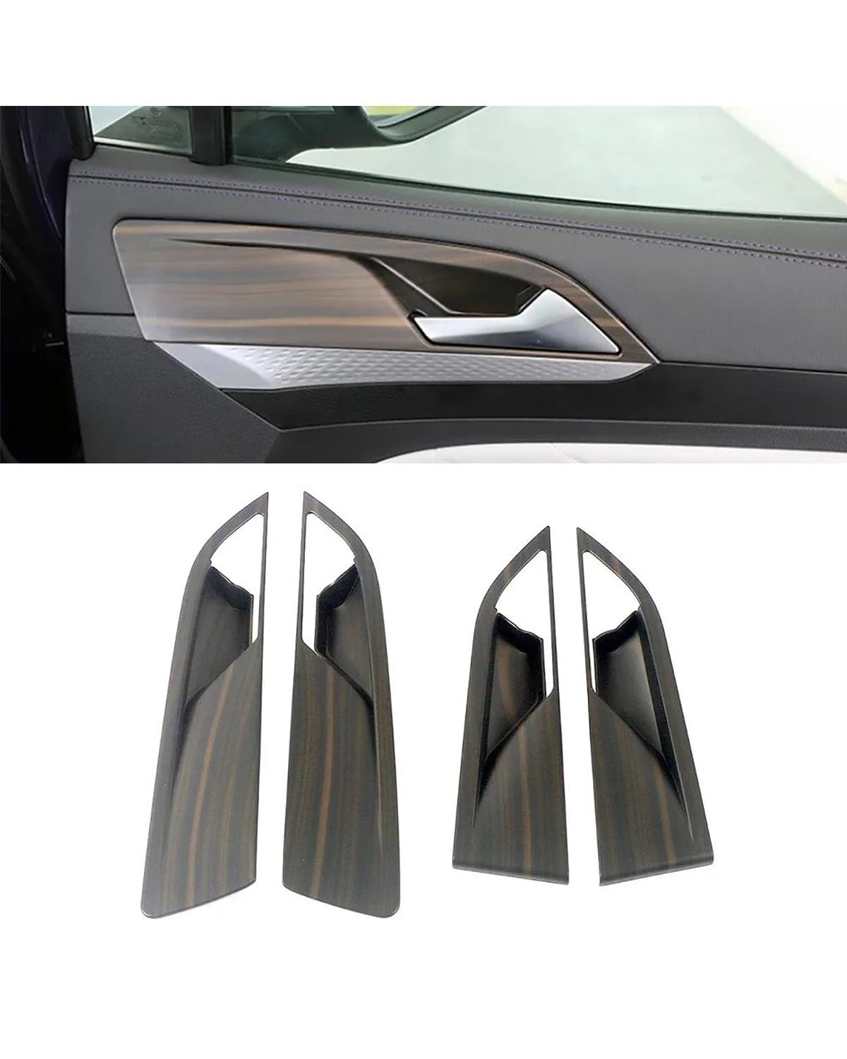 PJJUHS Navigation Panel Frame Für ID.6 ID6 2021 2022 2023 Auto Center Console Teil Korn Farbe Re Trim Pailletten Styling Aufkleber Anti Scratch Decoration Panel Trim Accessories(Style H) von PJJUHS