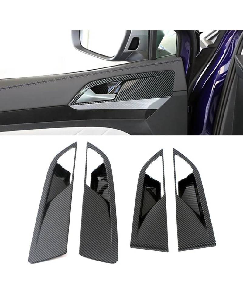 PJJUHS Navigation Panel Frame Für ID.6 ID6 2021 2023 Auto-Innenteil Re Innentürgriff Schüssel Rahmenabdeckung Verkleidung Pailletten Styling Aufkleber Decoration Panel Trim Accessories(Silver) von PJJUHS