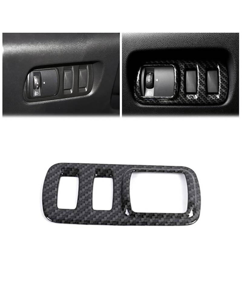 PJJUHS Navigation Panel Frame Für Kadjar 2015-2019 Auto Mittelkonsole Teil Zierrahmen Abdeckung Auto Interieur Styling Modifizieren Kohlefaser Farbe Re Decoration Panel Trim Accessories(Style B) von PJJUHS