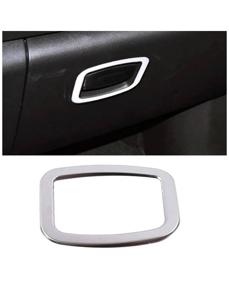 PJJUHS Navigation Panel Frame Für Koleos 2017-2020 Auto-Styling Edelstahl Innenformteil Rahmenabdeckung Trim Mattsilber Aufkleber für Samsung QM6 Decoration Panel Trim Accessories(Style K) von PJJUHS