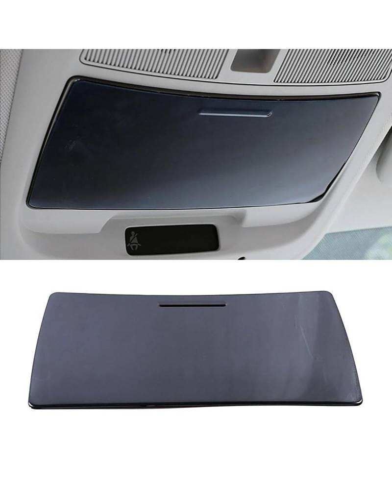 PJJUHS Navigation Panel Frame Für Koleos 2017-2020 Brillenetui Aufbewahrungsbox Abdeckung Zierrahmen Edelstahl Innenformaufkleber Für Samsung QM6 Decoration Panel Trim Accessories(Black) von PJJUHS