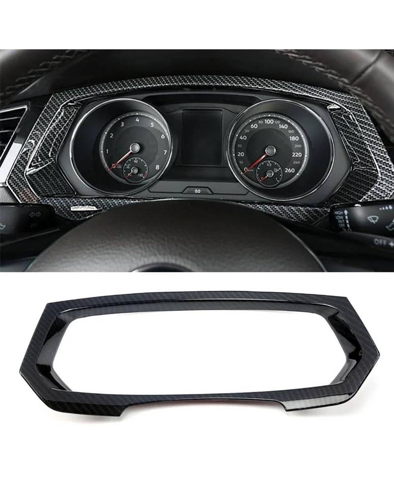 PJJUHS Navigation Panel Frame Für MK2 2017-2019 Kohlefaserfarbe Autoformteil Innenzubehör Mittelkonsole Dekorationsaufkleber Decoration Panel Trim Accessories(Style P) von PJJUHS