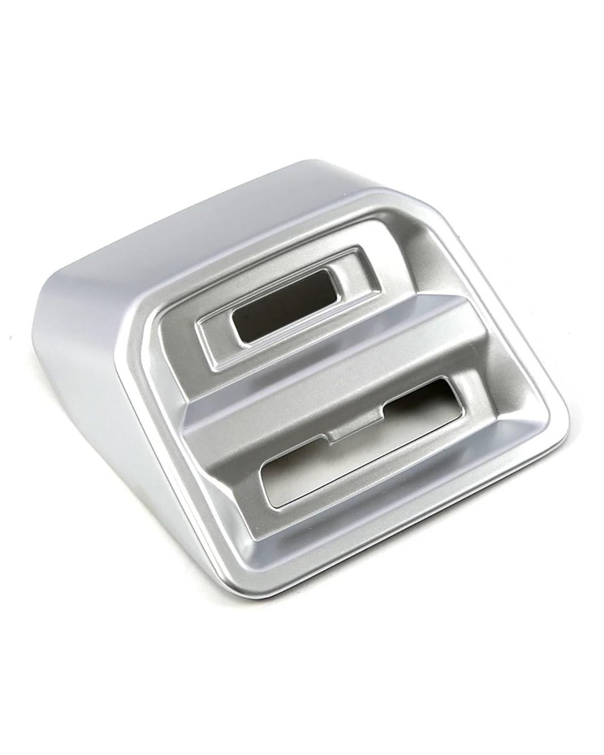 PJJUHS Navigation Panel Frame Für MK2 2017-2019 Mittelkonsole Aufbewahrungsbox Armlehnenbox AC Outlet Vent USB Panel Abdeckung Trim Decoration Panel Trim Accessories(Matte Silver) von PJJUHS