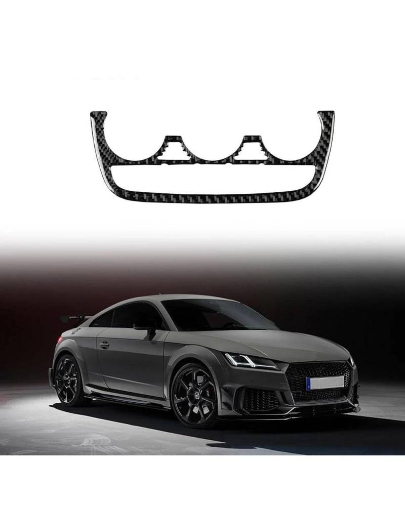 PJJUHS Navigation Panel Frame Für TT 8n 8J MK123 TTRS Accessoire Voiture Carbon Faser Aufkleber Center Control Klimaanlage Panel Rahmen Innen Trim Decoration Panel Trim Accessories von PJJUHS