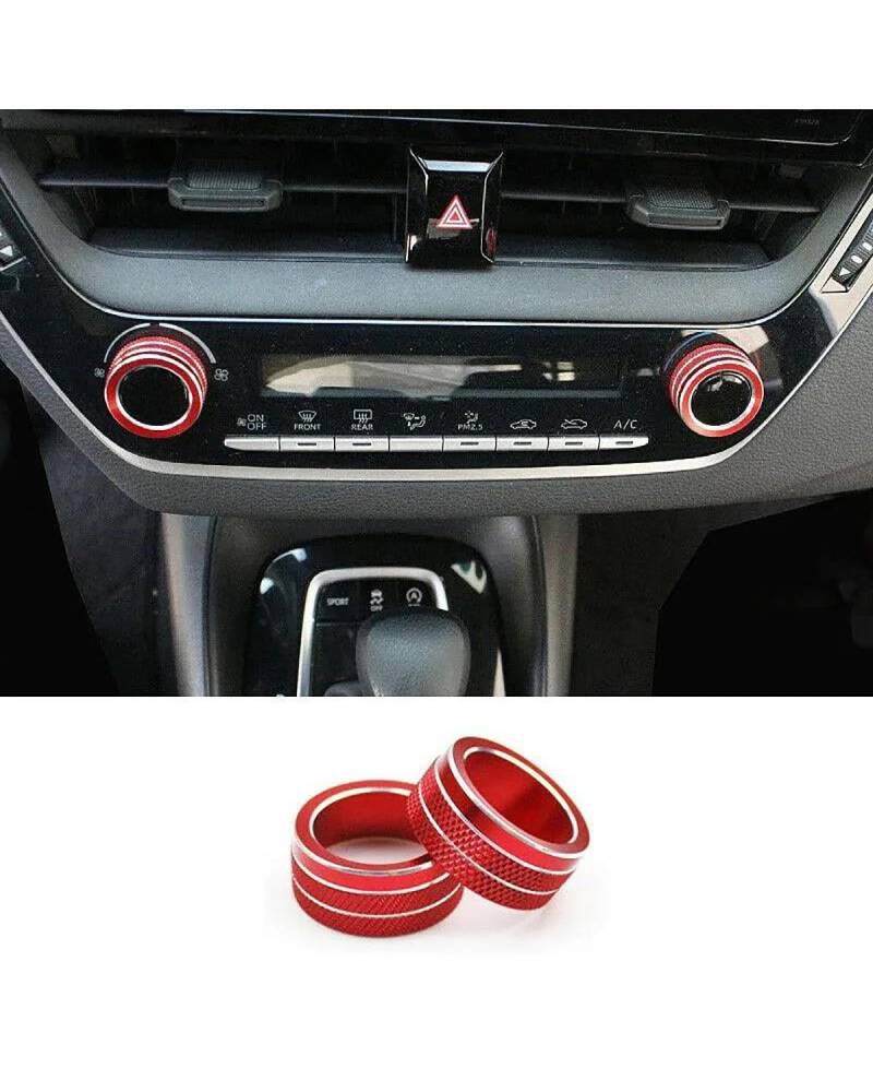 PJJUHS Navigation Panel Frame Für Toyota Für Corolla 2019-2021 Innenausstattung Interne Ersatzteile 2-teiliges Auto AC-Klimareglerknopf Verkleidungsknopfabdeckung Decoration Panel Trim Accessories von PJJUHS