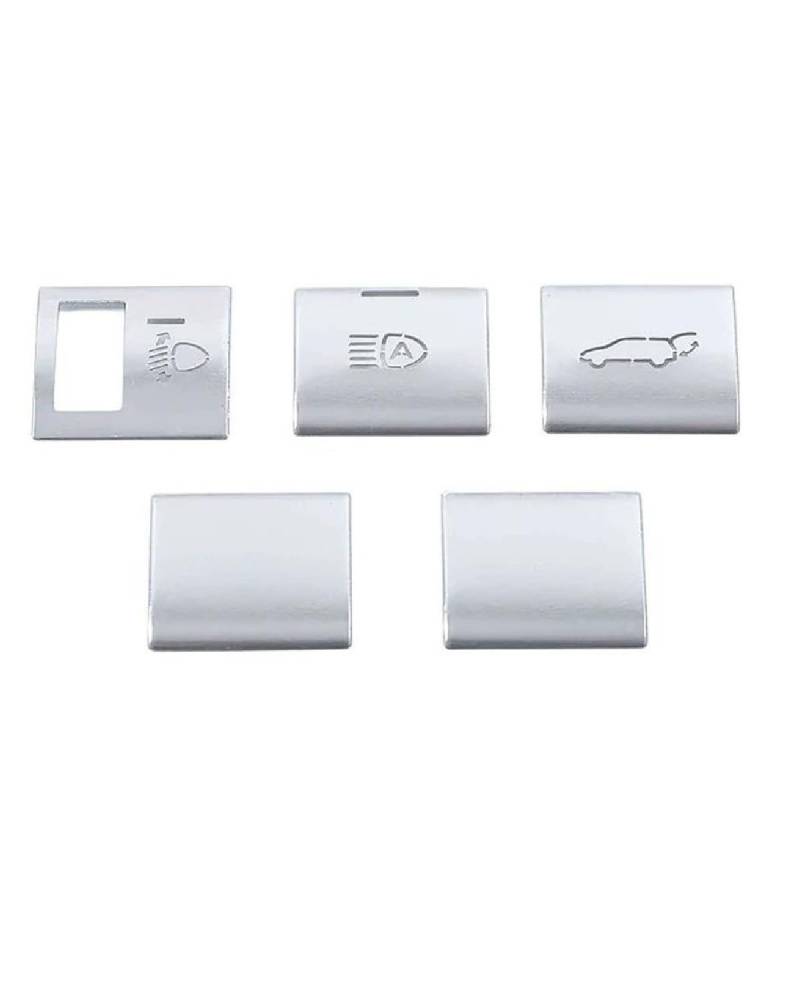 PJJUHS Navigation Panel Frame Für Toyota Für Highlander XU70 2022 Auto Kopf Kopf Schalter Taste Aluminium Legierung Aufkleber Interior Styling Abdeckung Trim Decoration Panel Trim Accessories(Silver) von PJJUHS