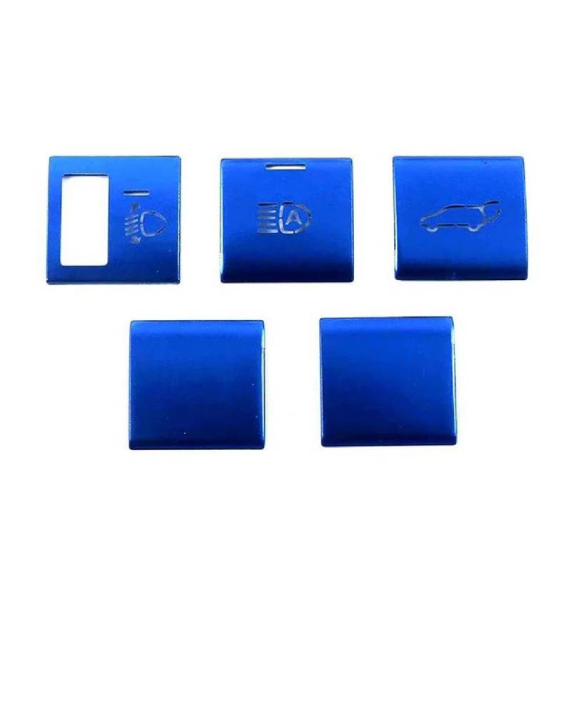 PJJUHS Navigation Panel Frame Für Toyota Für Highlander XU70 2022 Auto Kopf Kopf Schalter Taste Aluminium Legierung Aufkleber Interior Styling Abdeckung Trim Decoration Panel Trim Accessories(Blue) von PJJUHS
