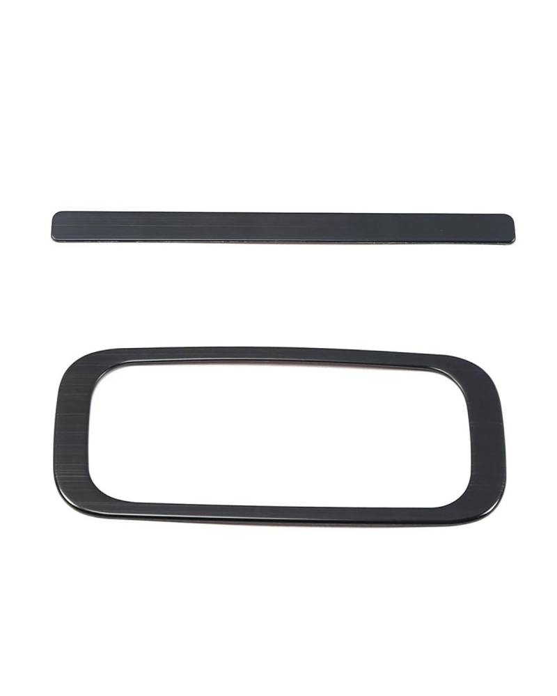 PJJUHS Navigation Panel Frame Für XC60 2018 2019 2022 Auto Hinten Für Sitz Wasser Tasse Halter Rahmen Abdeckung Trim Edelstahl Innen Formen Aufkleber Decoration Panel Trim Accessories(Black A) von PJJUHS