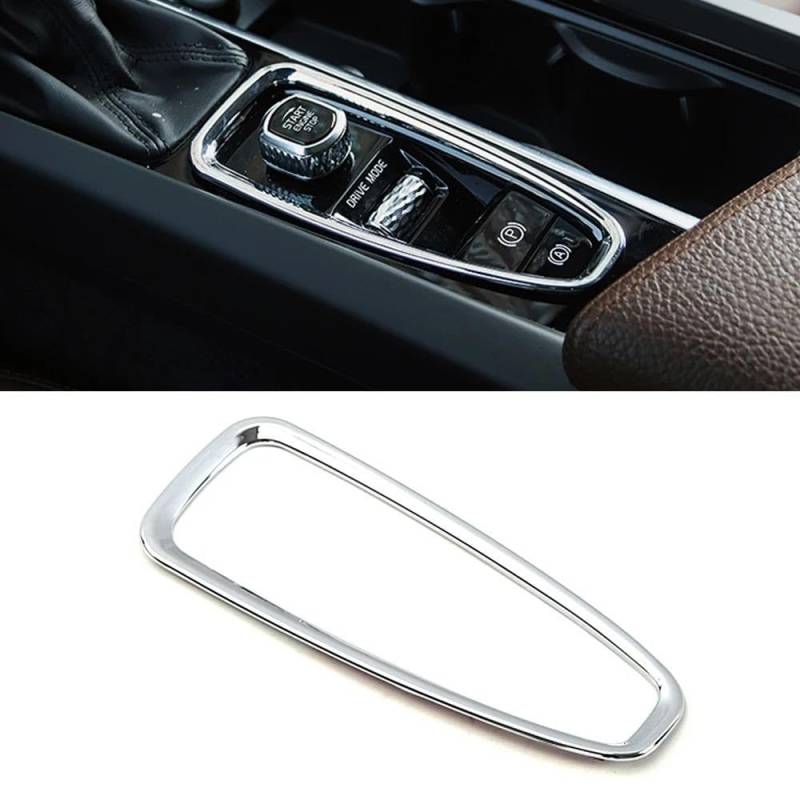PJJUHS Navigation Panel Frame Für XC60 2018-2022 Kohlefaserfarbe at-Getriebe Schalttafelrahmenverkleidung ABS Autoinnenausstattung Dekorationsverkleidung Decoration Panel Trim Accessories(Chrome) von PJJUHS