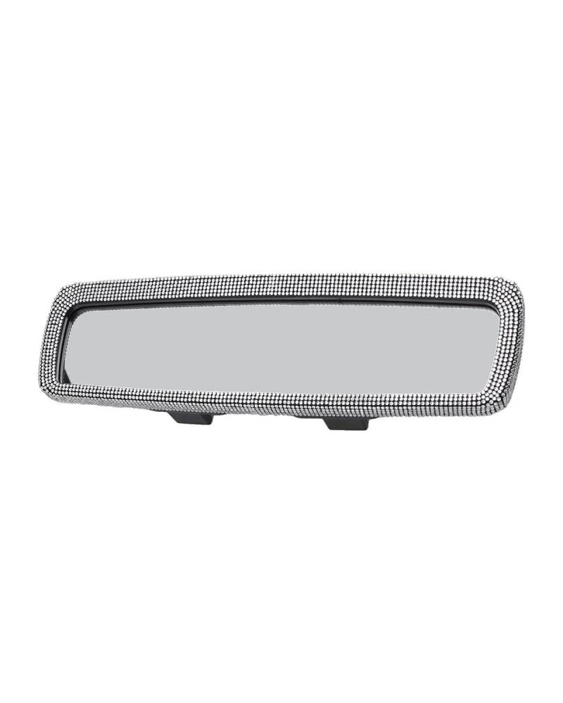 PJJUHS Navigation Panel Frame Strass Rückspiegel Innen Teile Ersatz Trim Abdeckung Zubehör Bling Kristall Diamant Decoration Panel Trim Accessories(White) von PJJUHS
