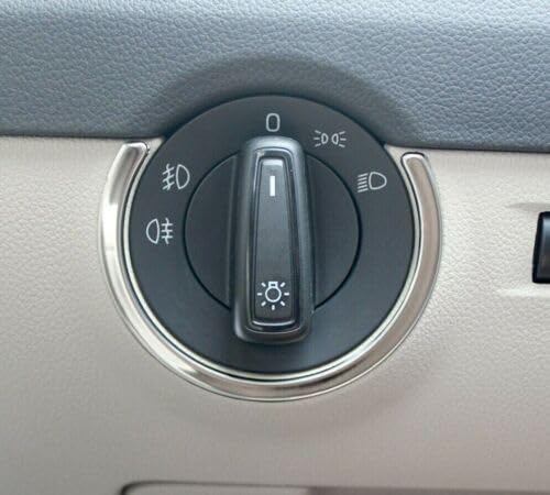 PKW-Butler Blende Edelstahl Passend zu VW skoda octavia A7 Lichtschalter Chrom silber von PKW-Butler