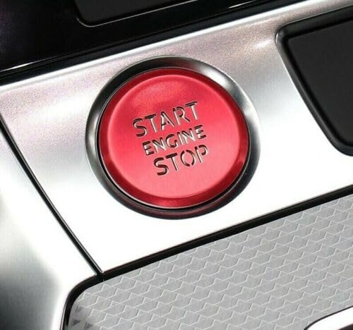 PKW-Butler Blende Passend für Audi A6 C8 ab 2019 Start Stop Zierblende Rot Abdeckung von PKW-Butler