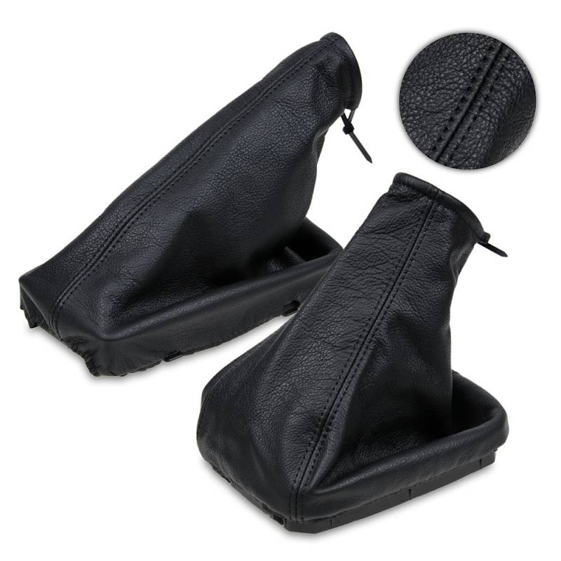 Tuning Hero 5901685864152 Set Schaltmanschette und Handbremsmanschette Schwarz von PKWelt