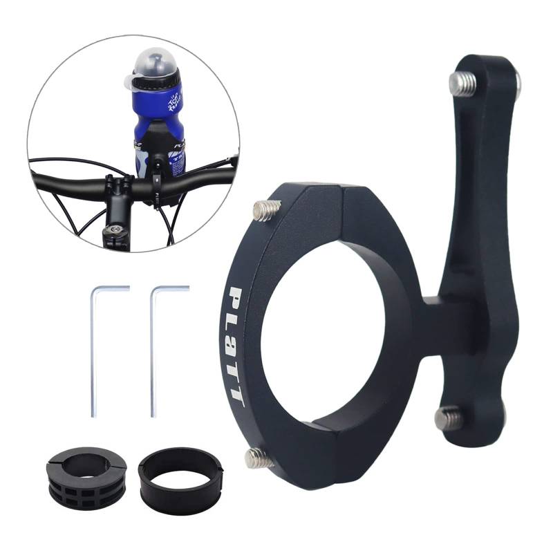 PLATTBK Flaschenhalter Adapter Fahrrad,Universal MTB Ersatz Flasche Halterung Wasserflasche Cage Halter Regal Rack Aluminum, Seat Post Lenkerhalterung Schwarz von PLATTBK