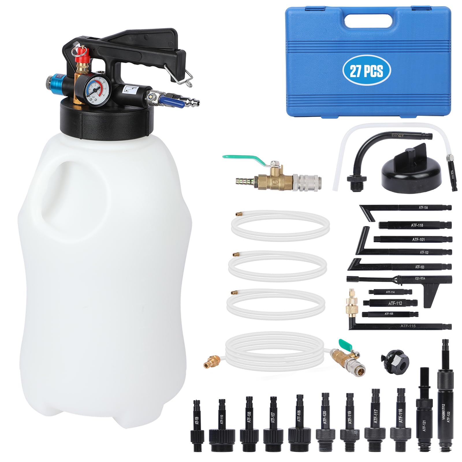 PLAYOCCAR 10L Getriebeöl-Pumpenset Manuelles ATF Einfüllsystem Satz mit 27PCS Automatik Getriebeflüssigkeit ATF-Einfülladapter, Nachfüllsystem Spender-Auszieher PLAYOCCAR 10L Getriebeöl-Pumpenset Manuelles ATF Einfüllsystem Satz mit 27PCS Automatik Getriebeflüssigkeit ATF-Einfülladapter, Nachfüllsystem Spender-Auszieher von PLAYOCCAR