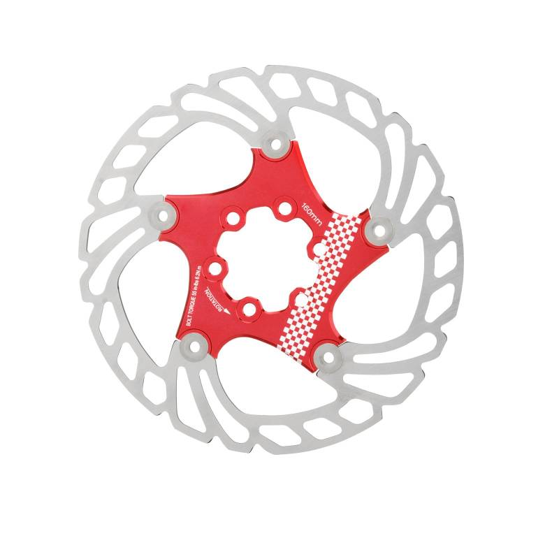 Fahrräder, schwimmende Scheibenbremse, Rotor, 140 mm/160 mm/180 mm, Edelstahl, Fahrrad-Rotor mit 6 Schrauben für Mountainbikes von PLCPDM