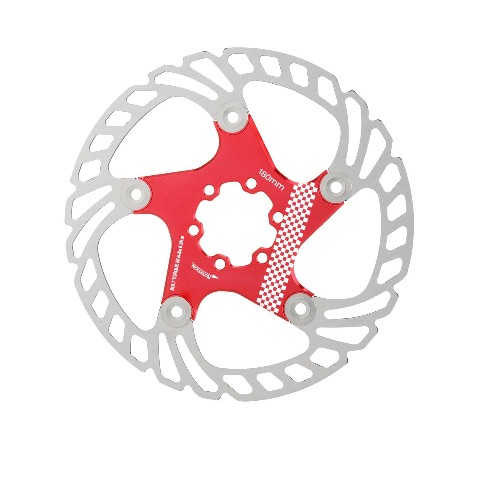 Fahrräder, schwimmende Scheibenbremse, Rotor, 140 mm/160 mm/180 mm, Edelstahl, Fahrrad-Rotor mit 6 Schrauben für Mountainbikes Fahrräder, schwimmende Scheibenbremse, Rotor, 140 mm/160 mm/180 mm, Edelstahl, Fahrrad-Rotor mit 6 Schrauben für Mountainbikes von PLCPDM