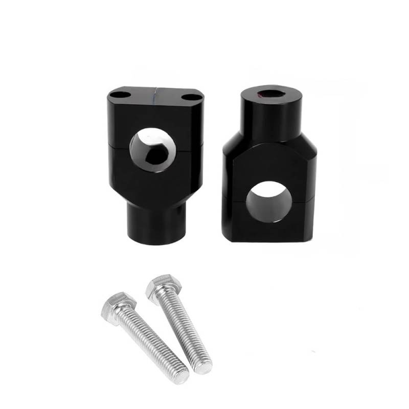 Lenkererhöhungen Klemmen 2X Motorrad 7/8" 1" Lenker Riser Klemme Aluminium Für Custom Springer Bobber Chopper 22mm 25mm Griff Bar Schwarz/Chrom von PLIQVBN
