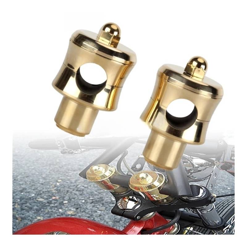 Lenkererhöhungen Klemmen Messing 25 Mm Lenkerklemmen Motorrad-Riser Für Cruiser Custom Chopper Bobber Lenker-Riser Montieren von PLIQVBN