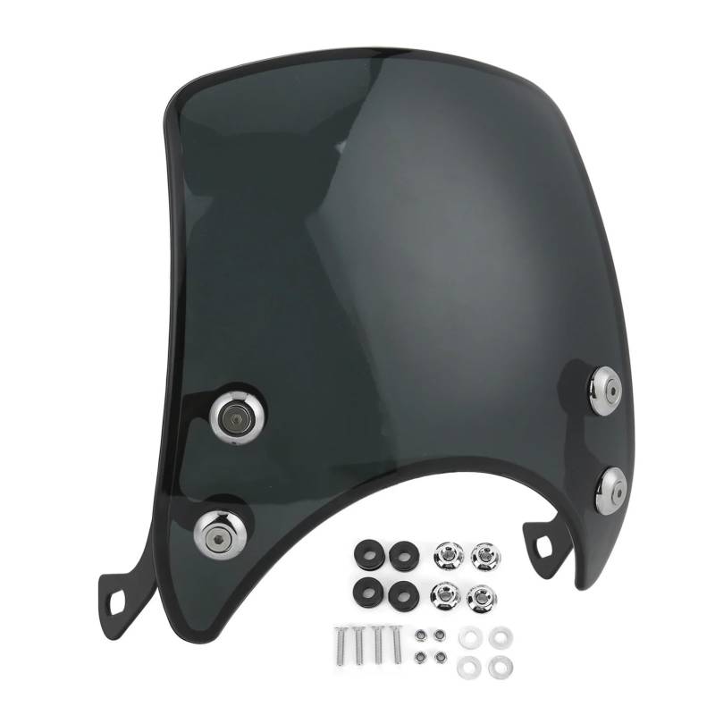 Windschutzscheiben Für 5-7in Scheinwerfer Motorrad Teil PC Windschutzscheibe Windschutz Ersatz Retro Motorrad Windschutzscheibe PC Windabweiser Windschild von PLKPVHVZNM