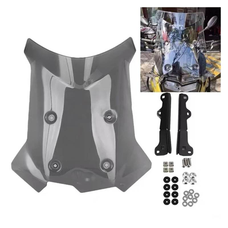 Windschutzscheiben Für F750GS Für F850GS Für ADV 2018-2024 Motorrad Windschutzscheibe Windschutz Windabweiser Front Glas Windschild(GRIS) von PLKPVHVZNM