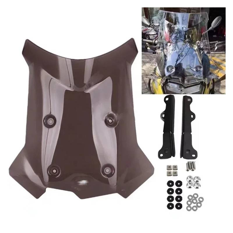 Windschutzscheiben Für F750GS Für F850GS Für ADV 2018-2024 Motorrad Windschutzscheibe Windschutz Windabweiser Front Glas Windschild(Smoke) von PLKPVHVZNM