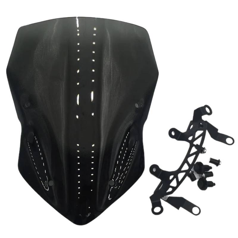 Windschutzscheiben Für Kawasaki Für Z900 Für Z900 2017-2020 Motorrad Windschutzscheibe Wind Deflectore Windschutzscheibe Rauch Schwarz Mit Unterstützung Rahmen Windschild(Black) von PLKPVHVZNM