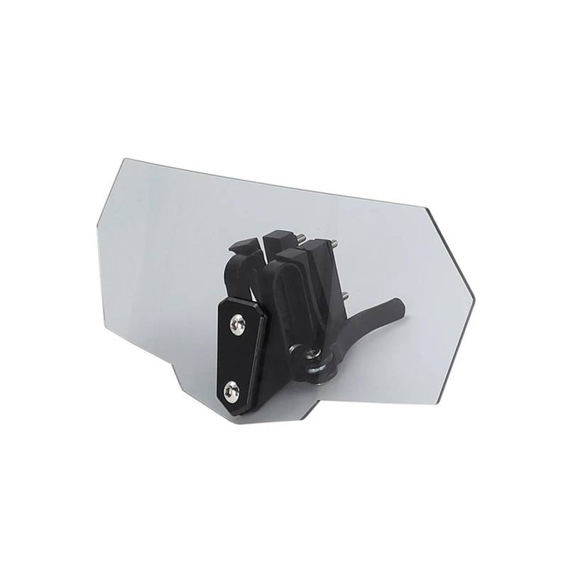 Windschutzscheiben Für R1200GS Universal Motorrad Riser Clip Auf Windschutzscheibe Windschutzscheibe Verlängerung Spoiler Air Deflektor Windschild(Gray-Black Bracket) von PLKPVHVZNM