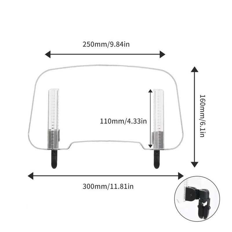Windschutzscheiben Für R1250GS Für R1200GS Verlängerung Windschutzscheibe Motorrad Windschutzscheibe Universal Windschutz Deflektor Windschild(Upgrade-Clear) von PLKPVHVZNM