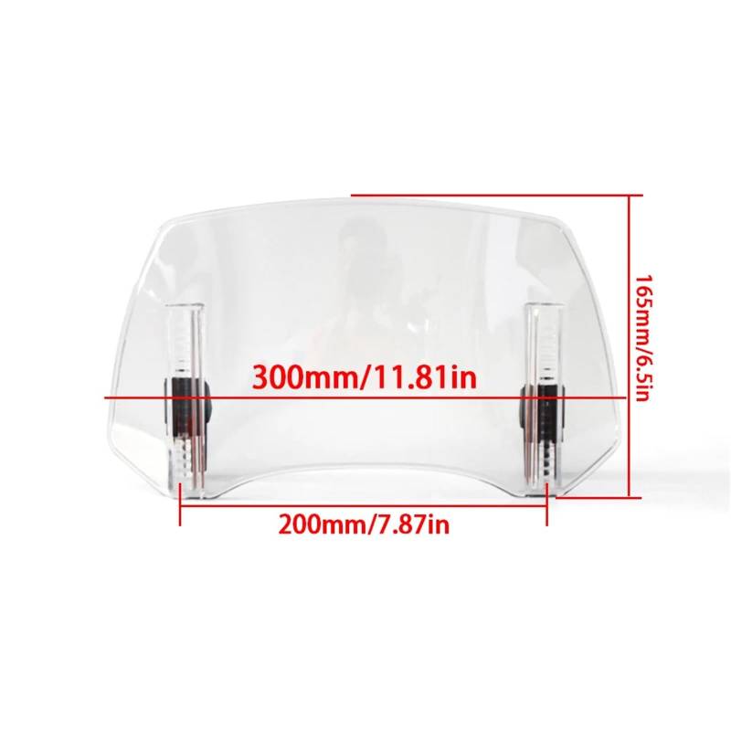 Windschutzscheiben Für Suzuki Für VS 600 800 DL650 DL1000 DL250 Für V-Strom 650 1000 XT Motorrad Windschutzscheibe Spoiler Windschutz Deflektor Windschild(B Transparent) von PLKPVHVZNM