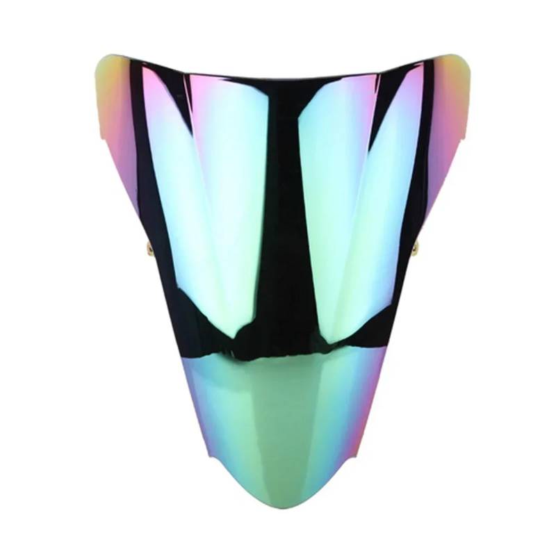 Windschutzscheiben Für VFR800 Für VFR 800 2002-2012 Motorrad Double Bubble Windschutzscheibe Deflektor Schutz Wind Bildschirm Windschild(Iridium) von PLKPVHVZNM