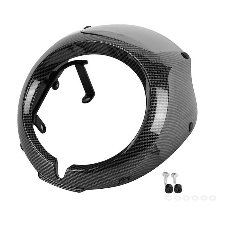 Windschutzscheiben Windschutzscheibe Motorrad Scheinwerfer Verkleidung Bildschirm Front Scheinwerfer Windschutz Für Rebel Für CM1100 Für CMX1100 2021 Windschild(Carbon Fiber Look) von PLKPVHVZNM