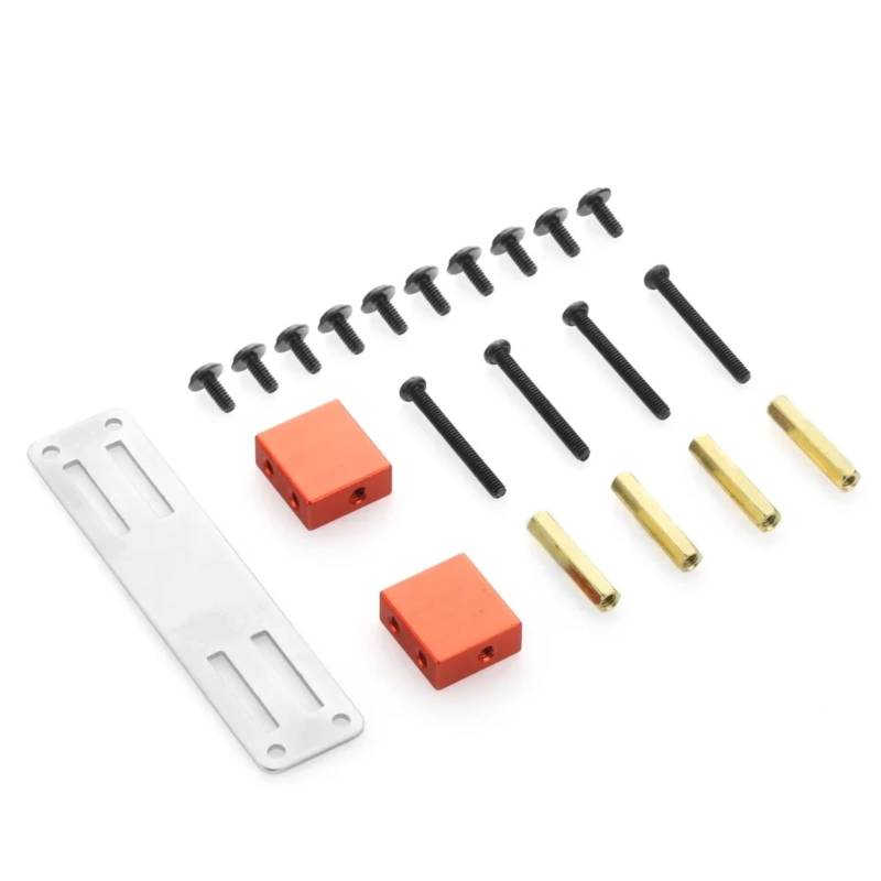 PLOQAZEH Für MN D90 Für MN98 Für MN99S RC Auto Upgrade Teile Metall Vorderachse Servo Halterung Halterung RC Auto Ersatz DIY Teile RC Autoteile(Red) von PLOQAZEH